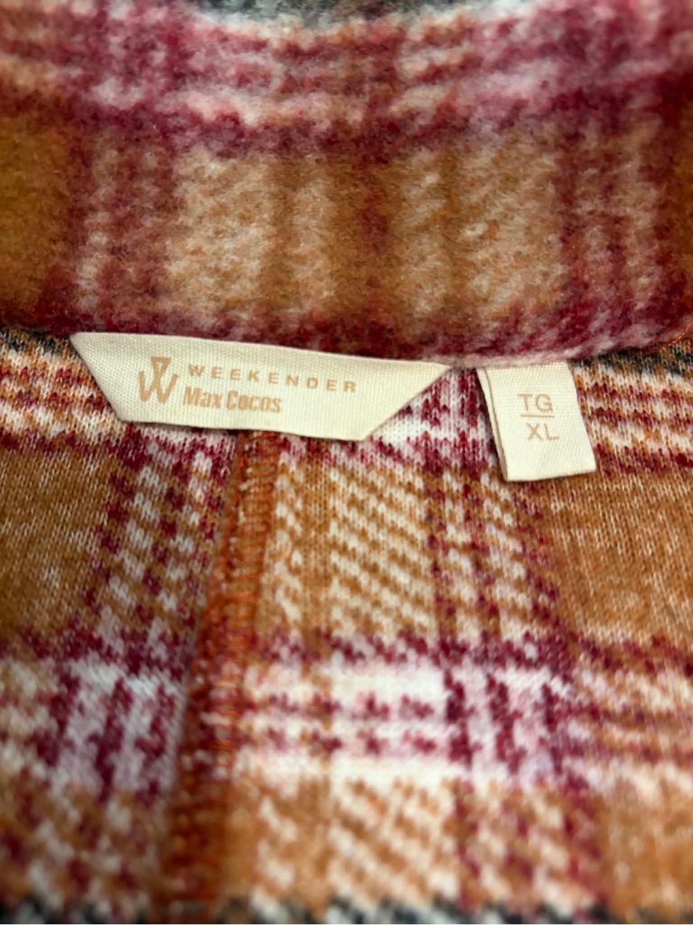 Weekender Max Cacos Plaid Longline Shacket Cardigan Coat Boho Cottagecore XL - Picture 4 of 4